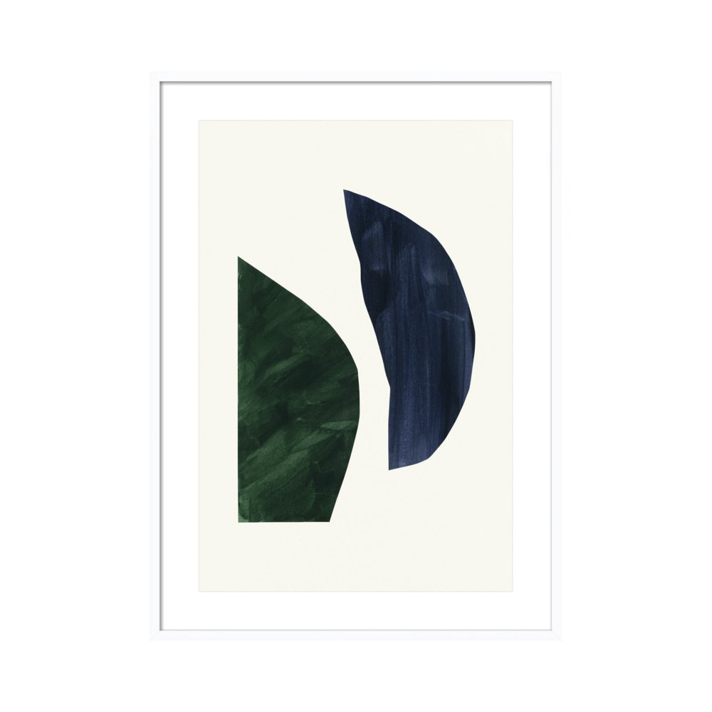 Painted Paper Shapes #3 (Dark Green &amp; Blue)  BY SERAPHINA NEVILLE