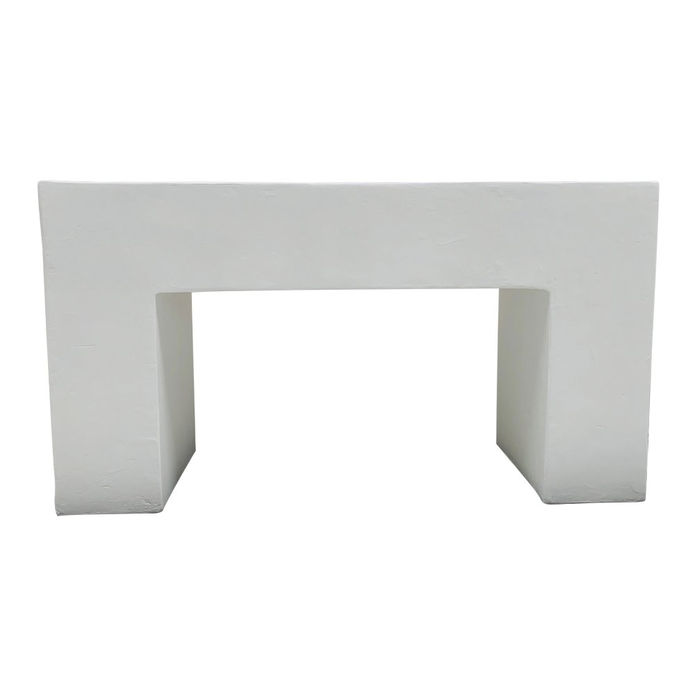 The Bello Smooth Trowel Plaster Slim Block Console Table