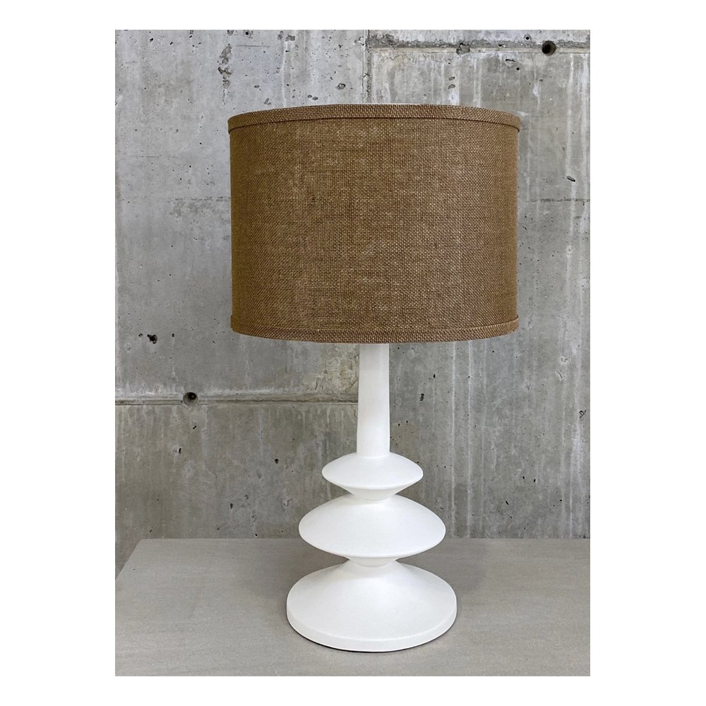 Small Giacometti Style Gesso Painted Table Lamp