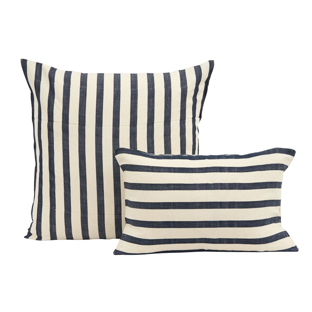 Navy Stripe Pillows