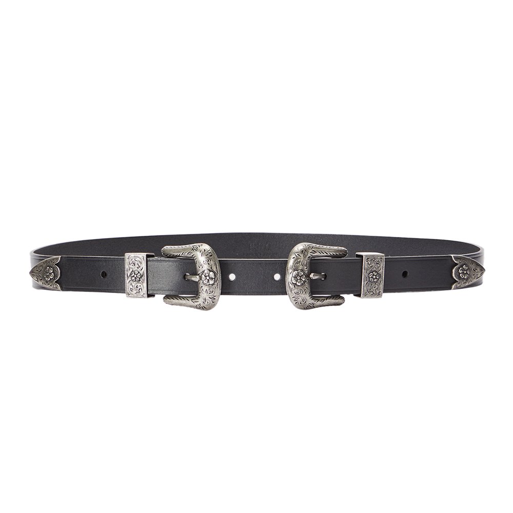 Western Leather Double-Buckle Belt Save your Wishlist