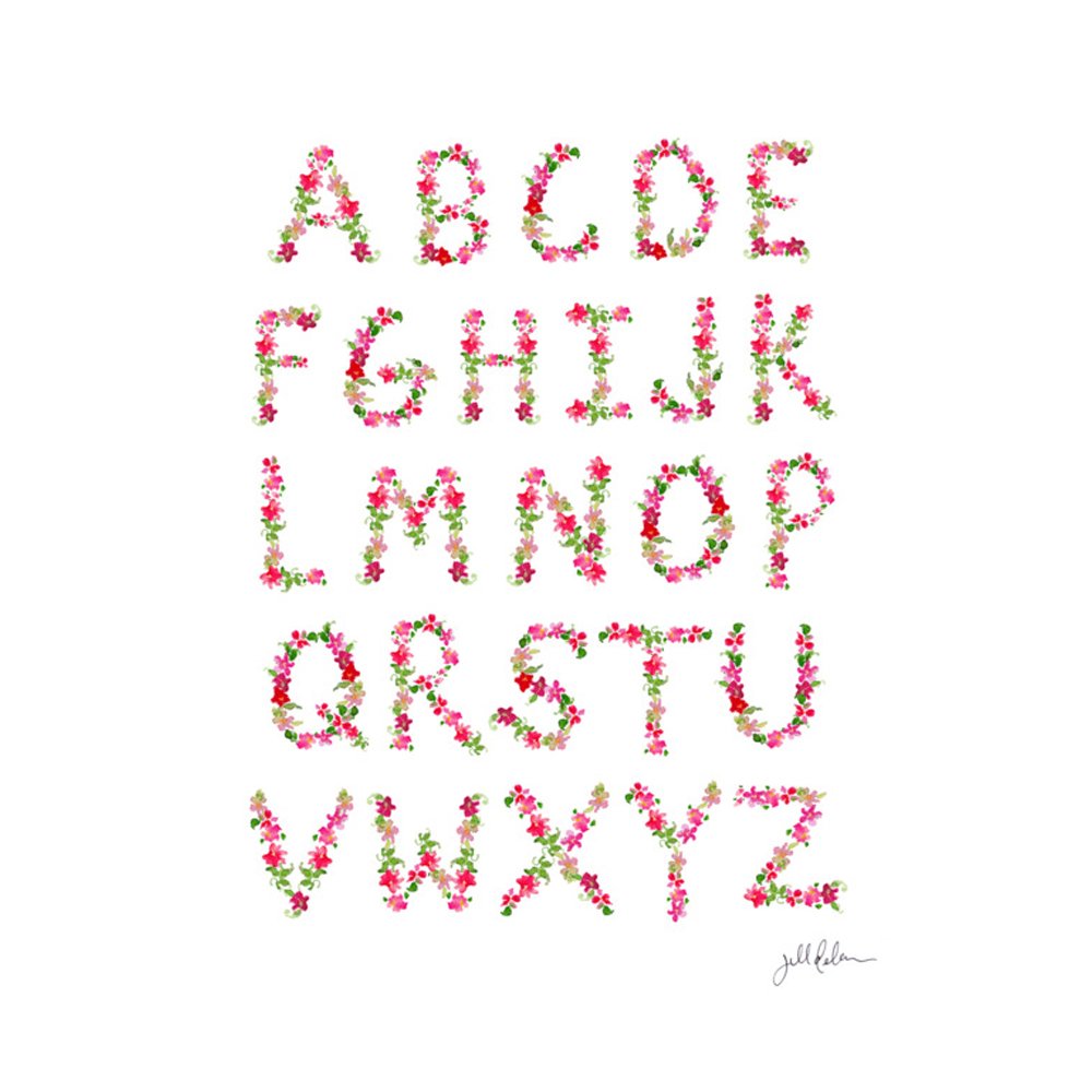 Floral Alphabet  BY JILL DELAVAN