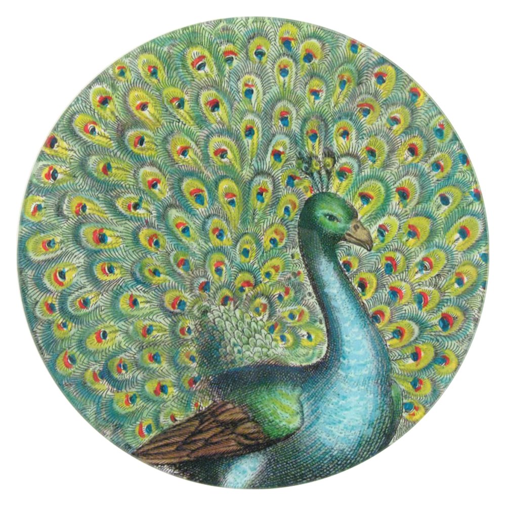 Peacock Plate 10" Round