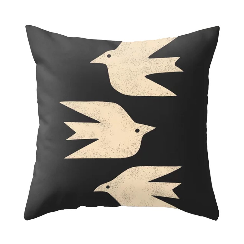 Doves In Flight Throw Pillow by Renee Thull 