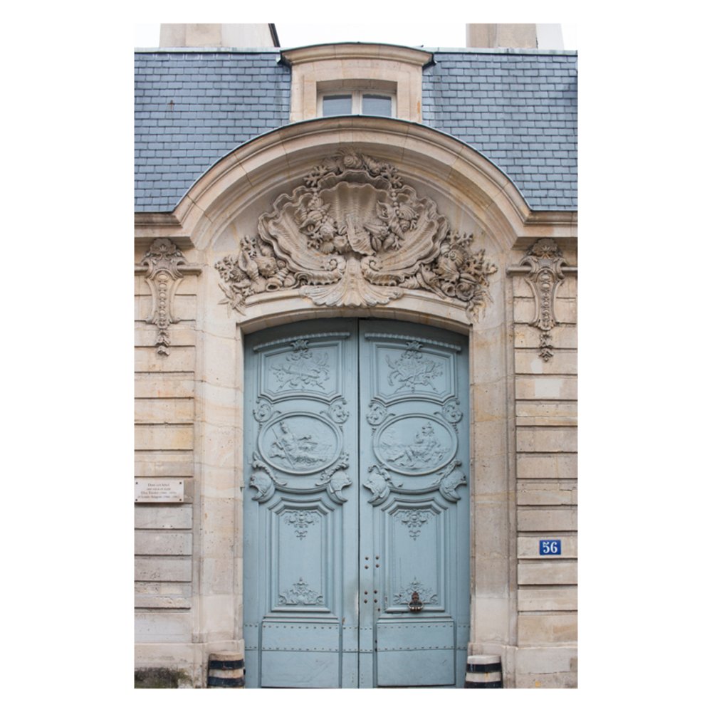 Blue Door on The Left Bank of Paris by REBECCA PLOTNICK