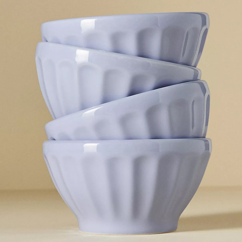 Shiny Latte Cereal Bowls, Set of 4