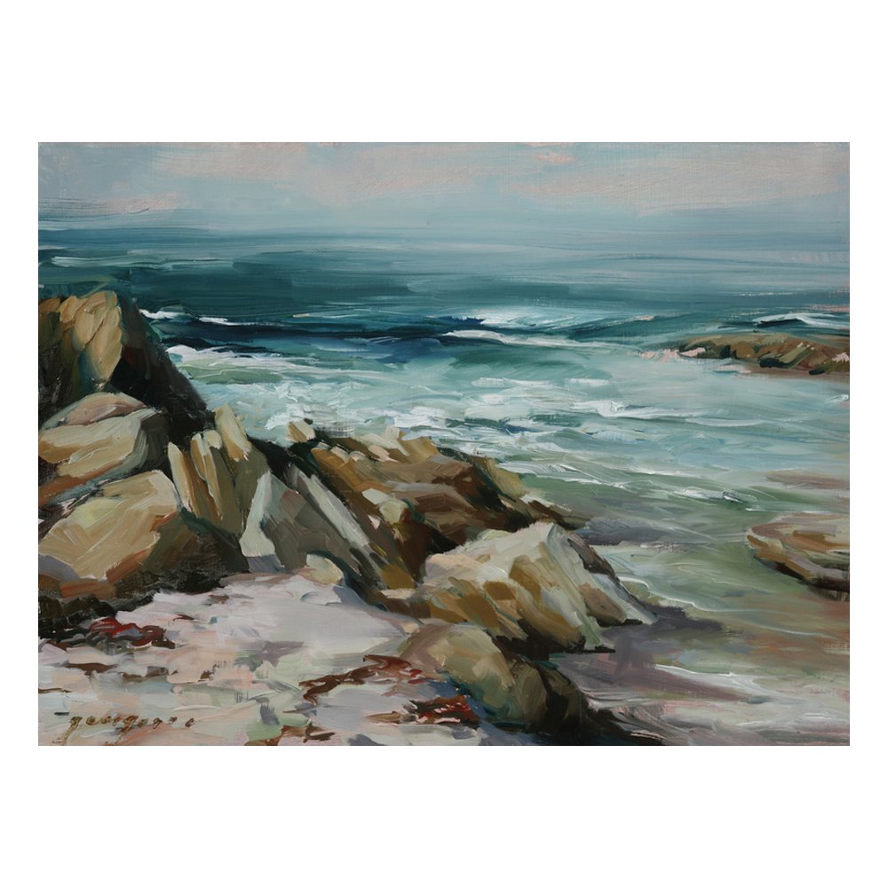 Rocks and Surf Along 17 Mile Drive by GEORGESSE GOMEZ