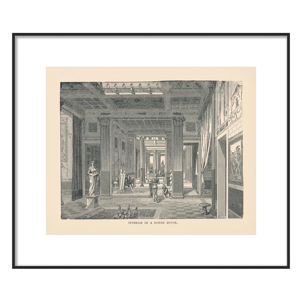 Ancient Roman Villa Interior Antique Print, from $39