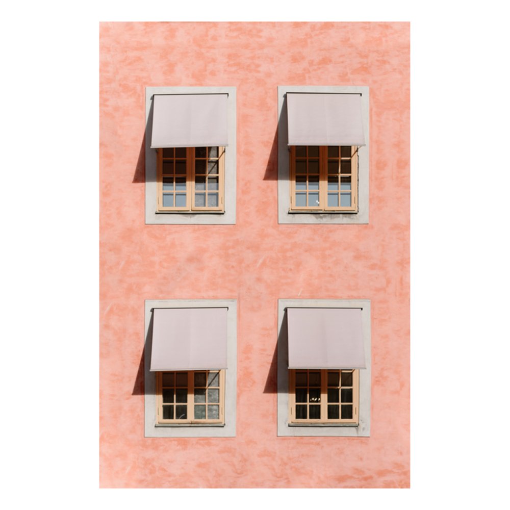 Pastel pink facade in Stockholm by MANON