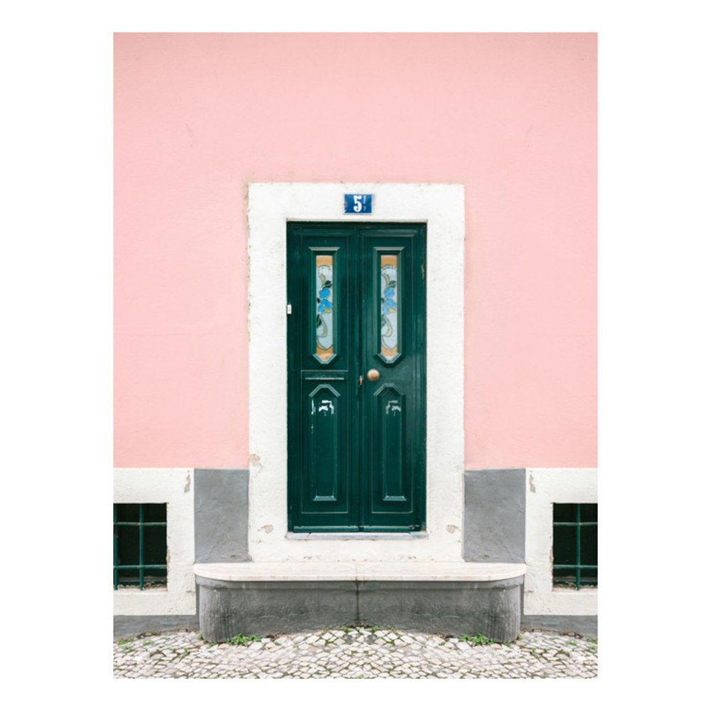 Colorful door in Lisbon Portugal by Raisa Zwart