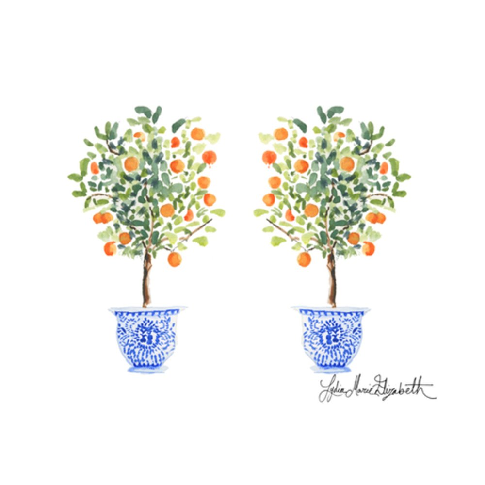 Twinning Orange Trees by LYDIA MARIE ELIZABETH