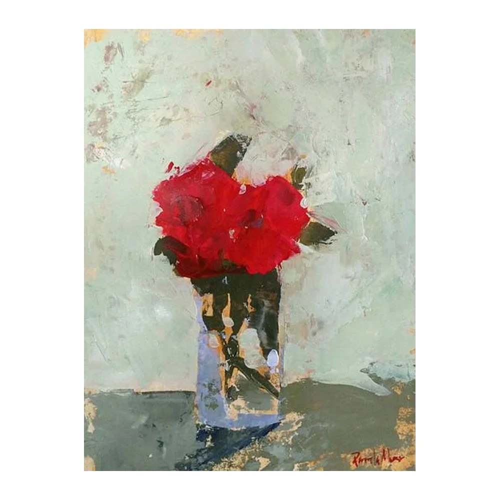 Red Floral By Pamela Munger