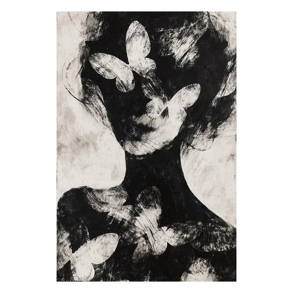 Butterfly Portrait Silhouette I By Jordão Abreu - Chromatic Storm Studio