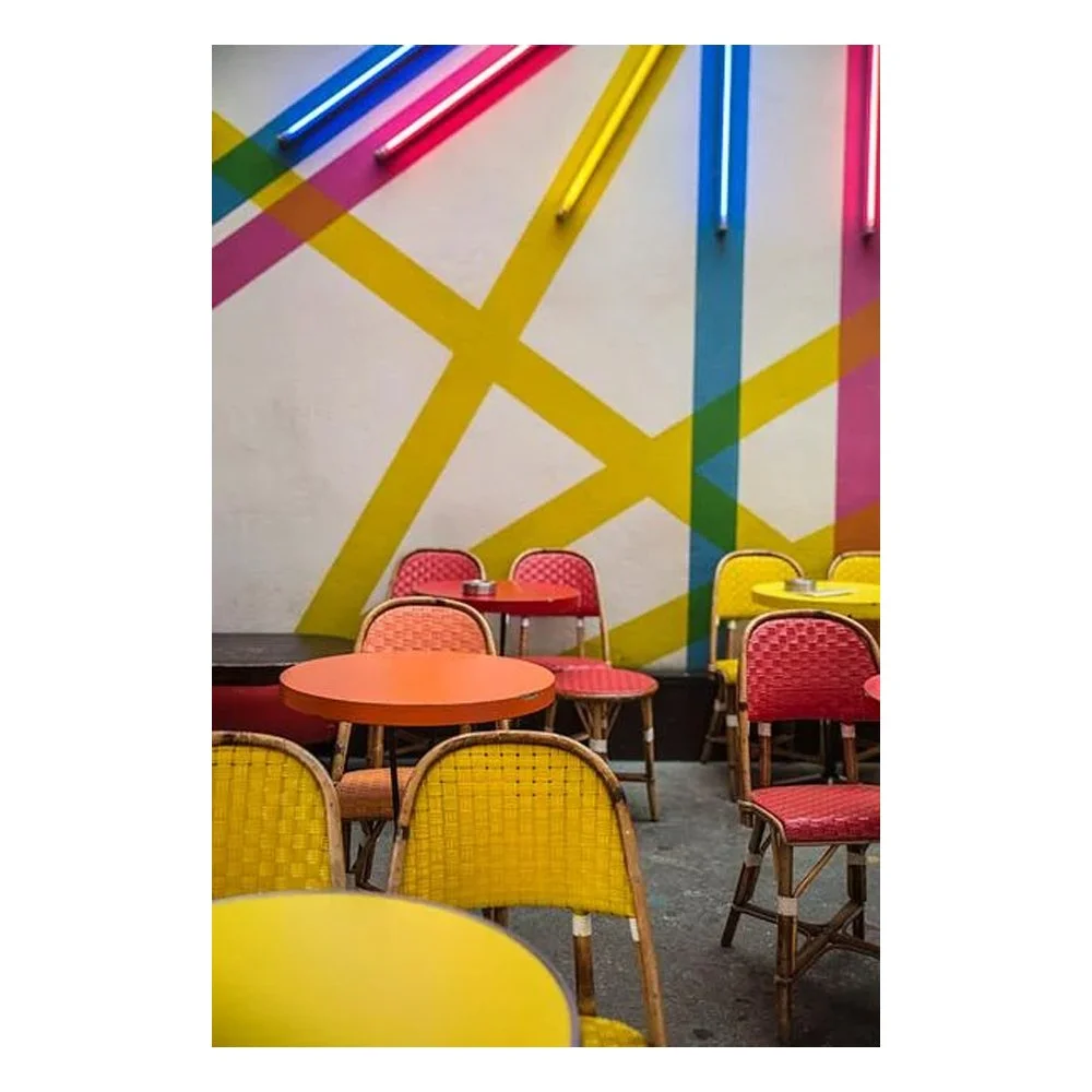 Colorful Parisian Cafe By Sivan Askayo