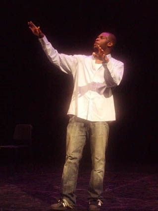 Shaun Redwood '07 performing in He Speaks So Well as a part of the Say Word! Hip Hop Theatre Festival at Lehigh University. 2005.