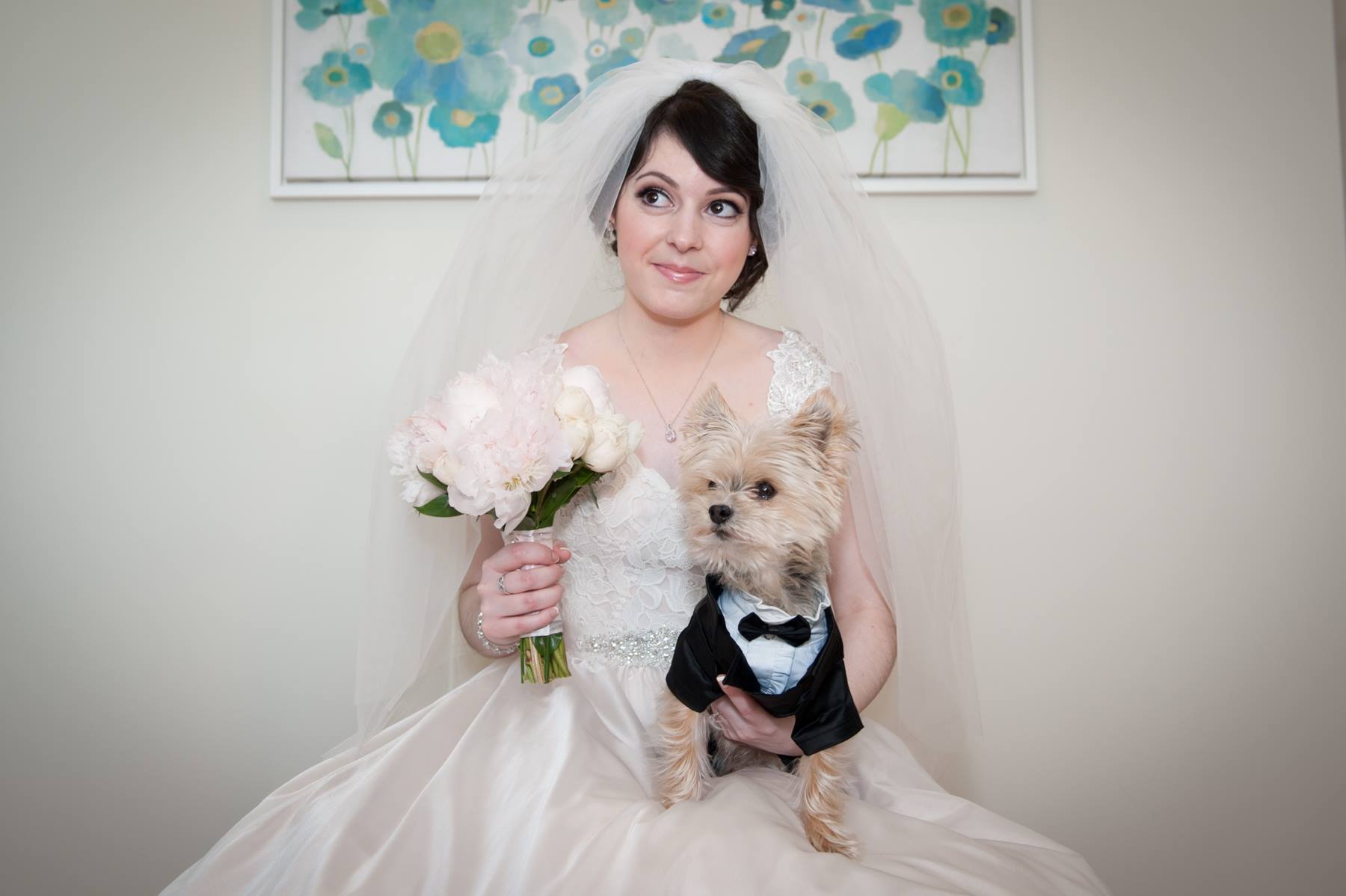 Bride and her dog