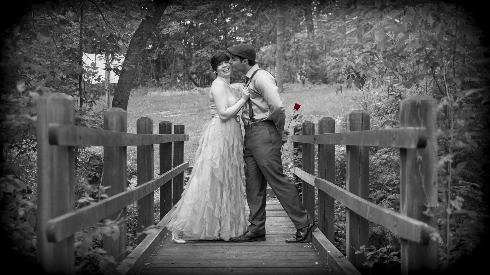 Millpond engagement portrait