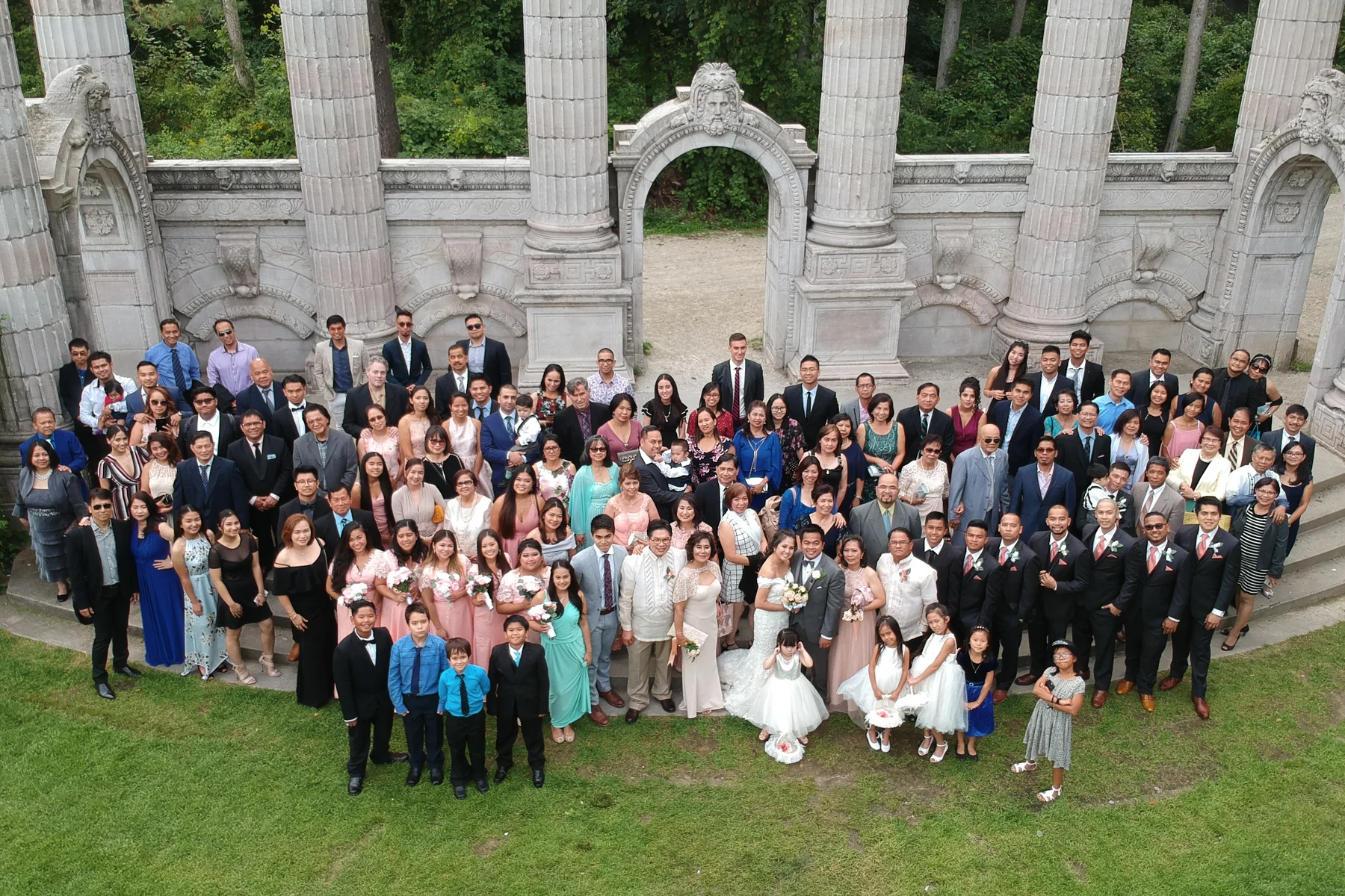 Guild Inn Park, Scarborough Ontario Drone Wedding Photography