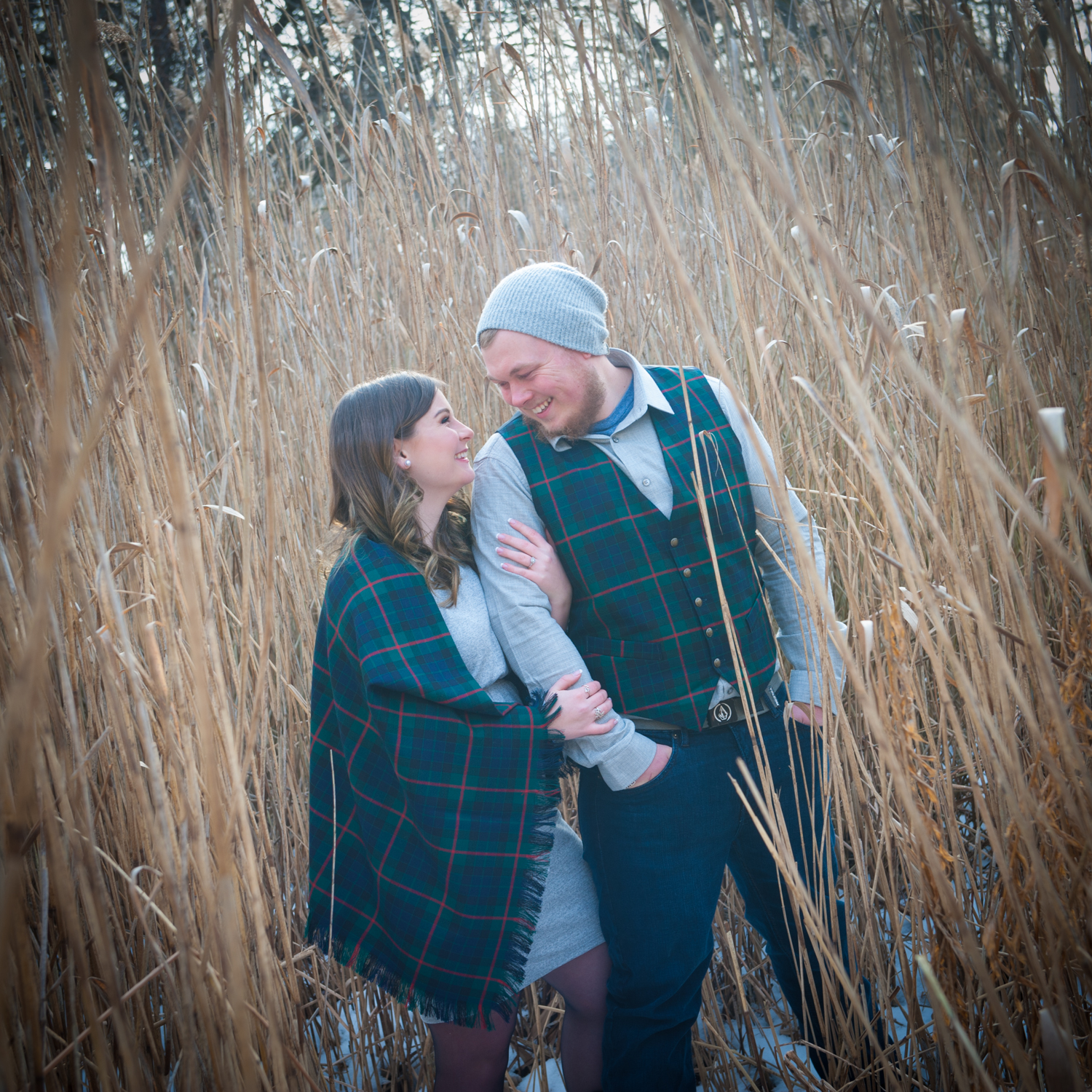 Toronto Engagement Winter shoot Mill Pond