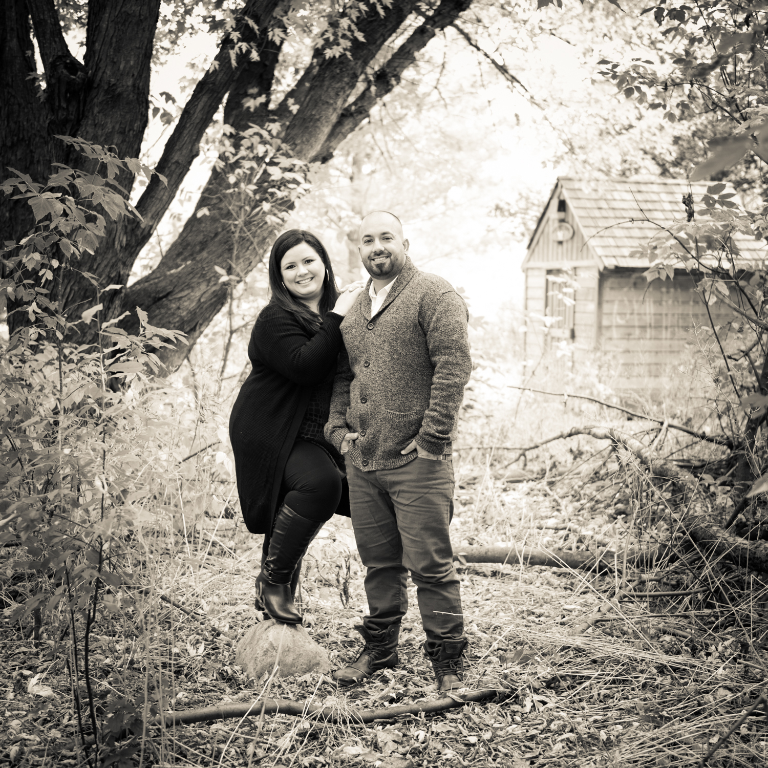 Richmond Pond Fall Engagement Photo