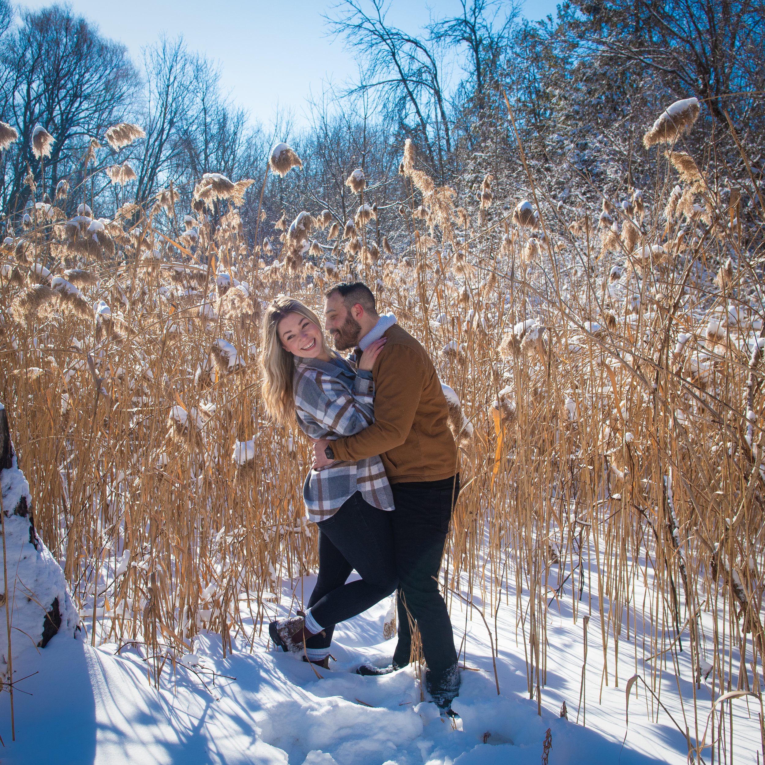 Mill Pond Winter Engagement Shoot