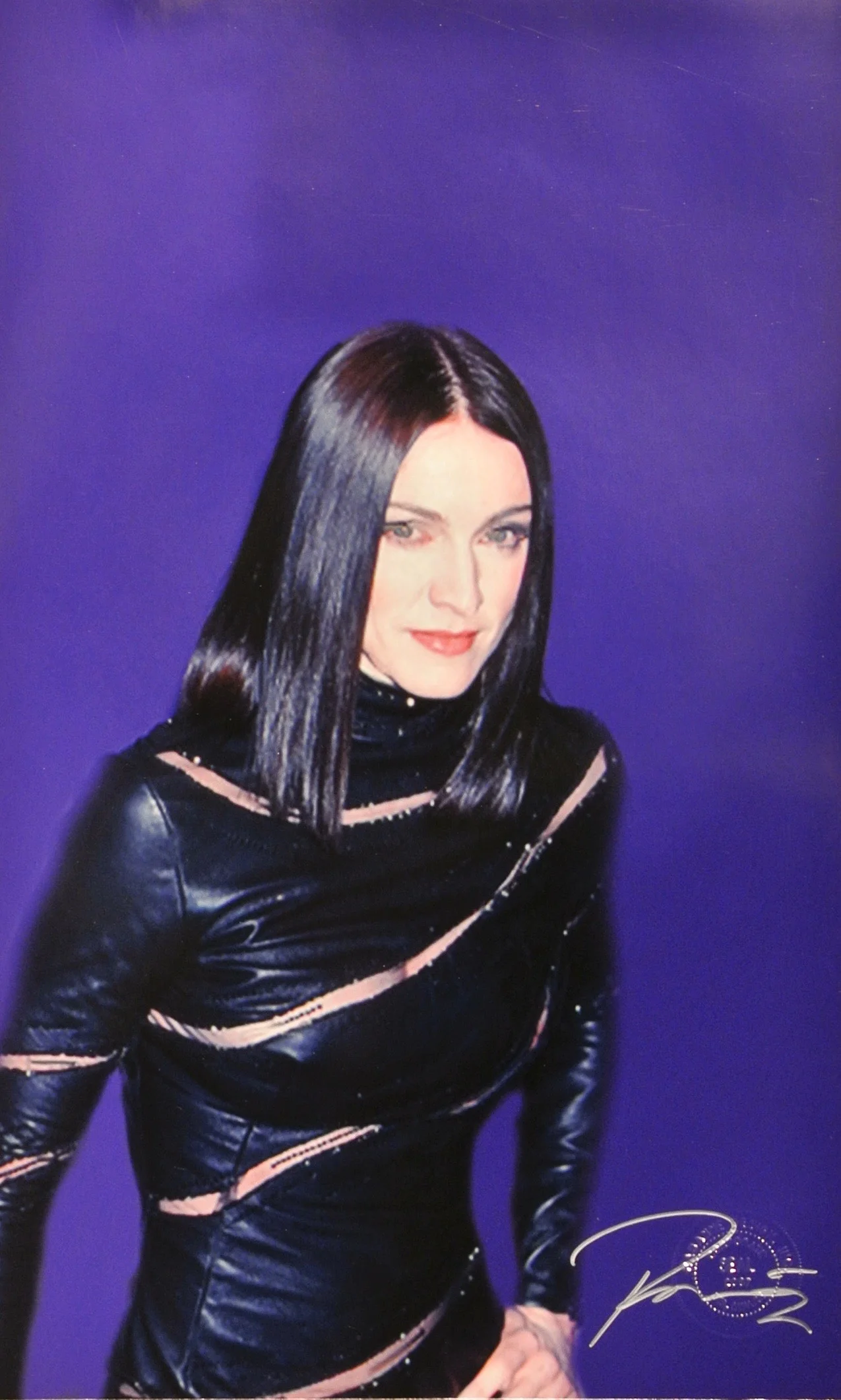Madonna. 1992 Los Angeles backstage at award show. 10.75_ x 17.75_. Semi gloss paper. Signed in silver and embossed in bottom right.jpg