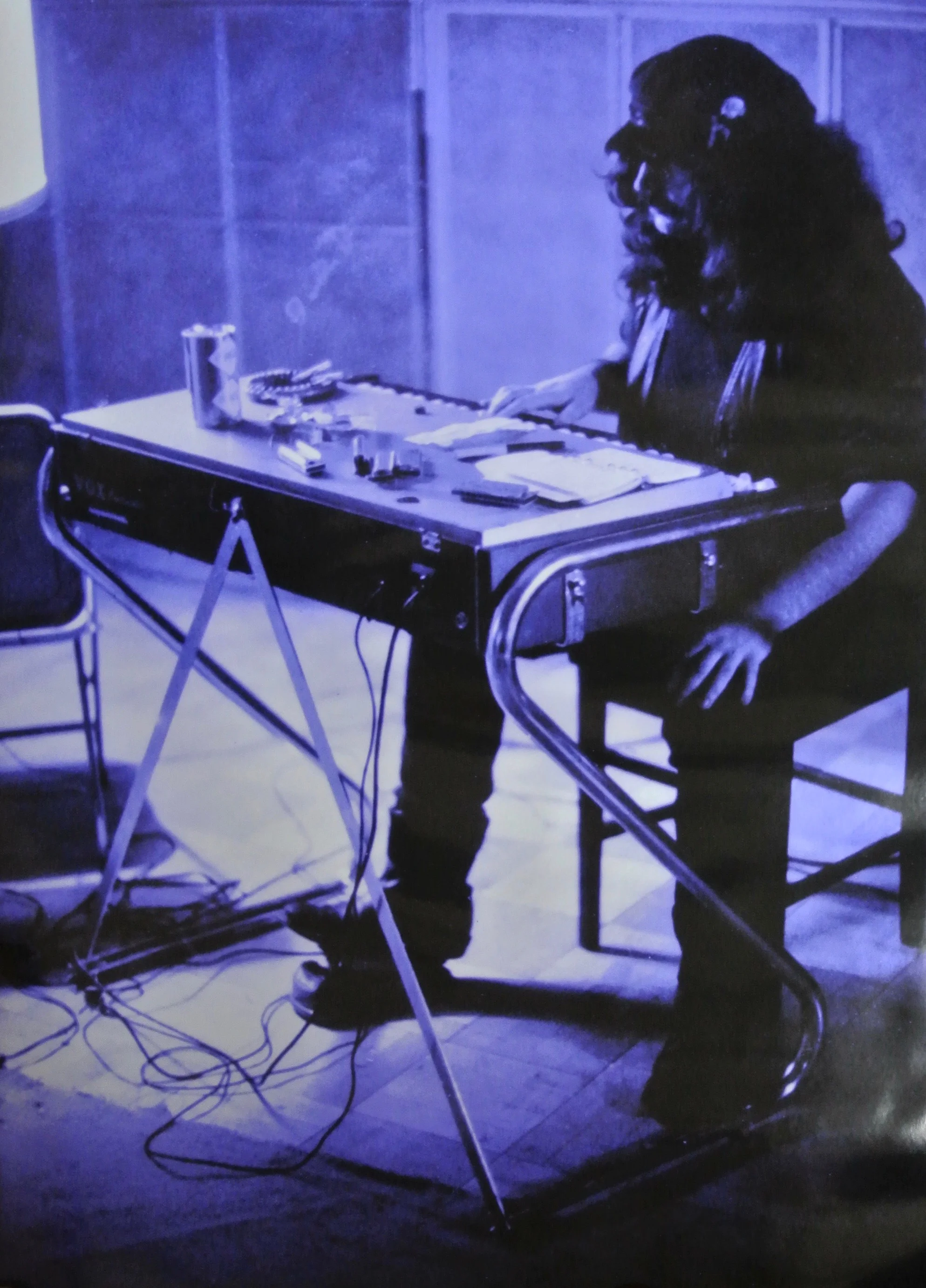 Pig Pen, The Blue Man (The Grateful Dead) playing Keyboard. Signed in black bottom right.jpg