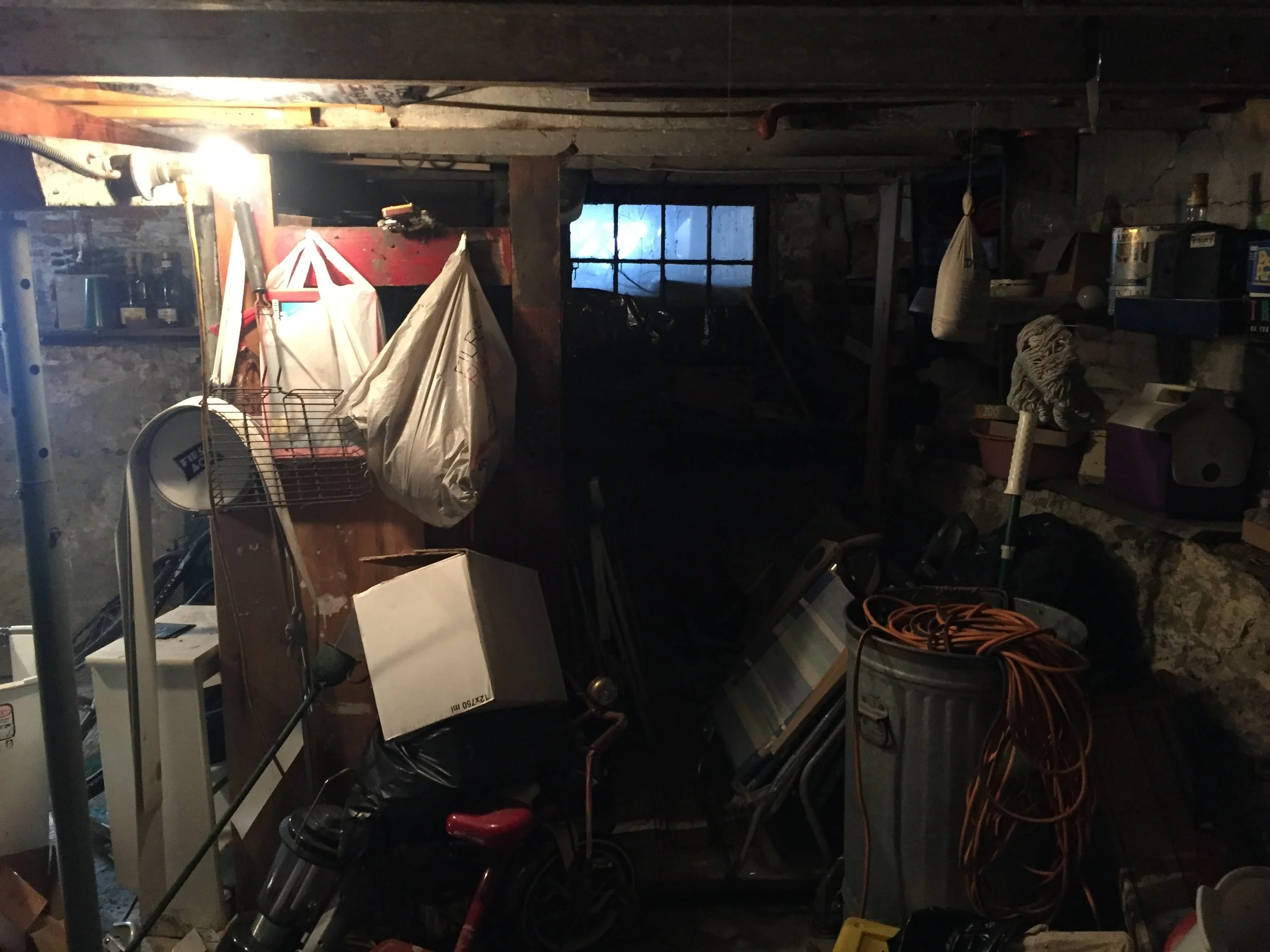 The disorganized basement made it impossible to take advantage of the walk-out into the back yard.