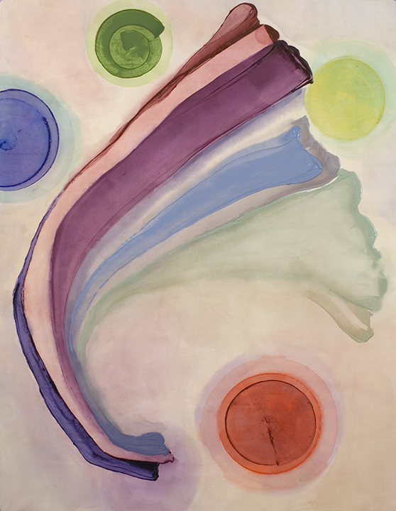 IN ORBIT, 1980, Acrylic on canvas, 101" x 79"