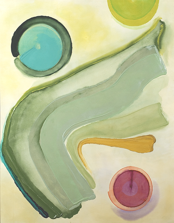 PATHWAYS, 1980, Acrylic on canvas, 81. 1/2" x 64"