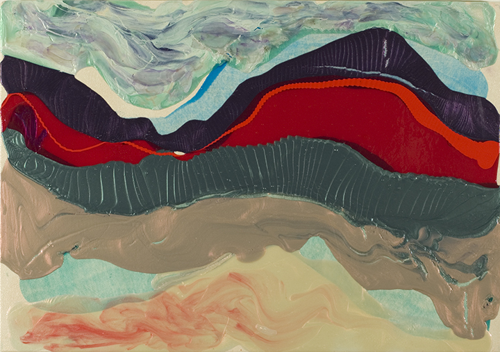 FLAME MOUNTAIN 2007, Acrylic on canvas, 28" x 41"