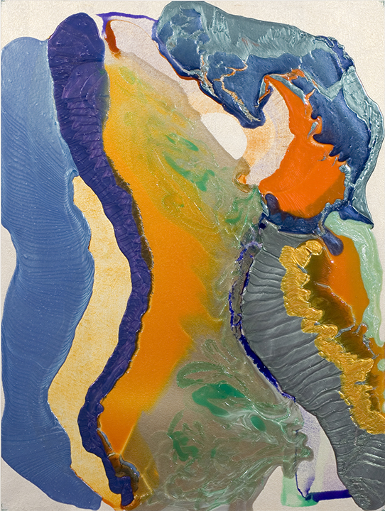 AFTER HOKUSAI, 2007, Acrylic on Canvas, 40 1/2" x 30" 