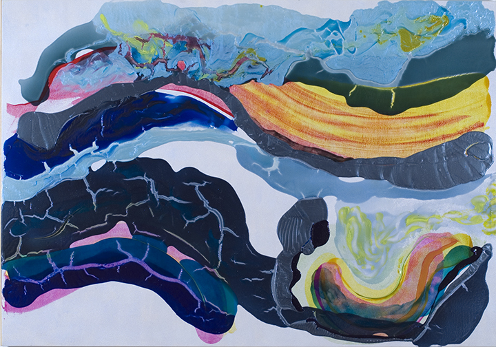 SUBTERRANEAN FLOW, 2006, Acrylic on canvas, 53.5" x 76 1/2"