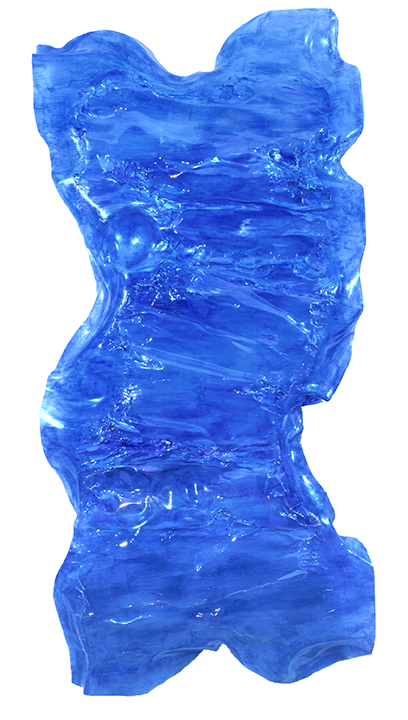 GROTTA AZURA, 1992, Acrylic on Lexan, 75" x 37" x 6"