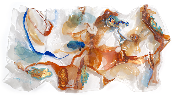 SEA OF CONSCIOUSNESS, 2006, A crylic on Lexan, 36" x 72" x 10"