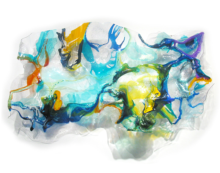 MIGRATION, 2004, A crylic on Lexan, 36" x 72" x 8"