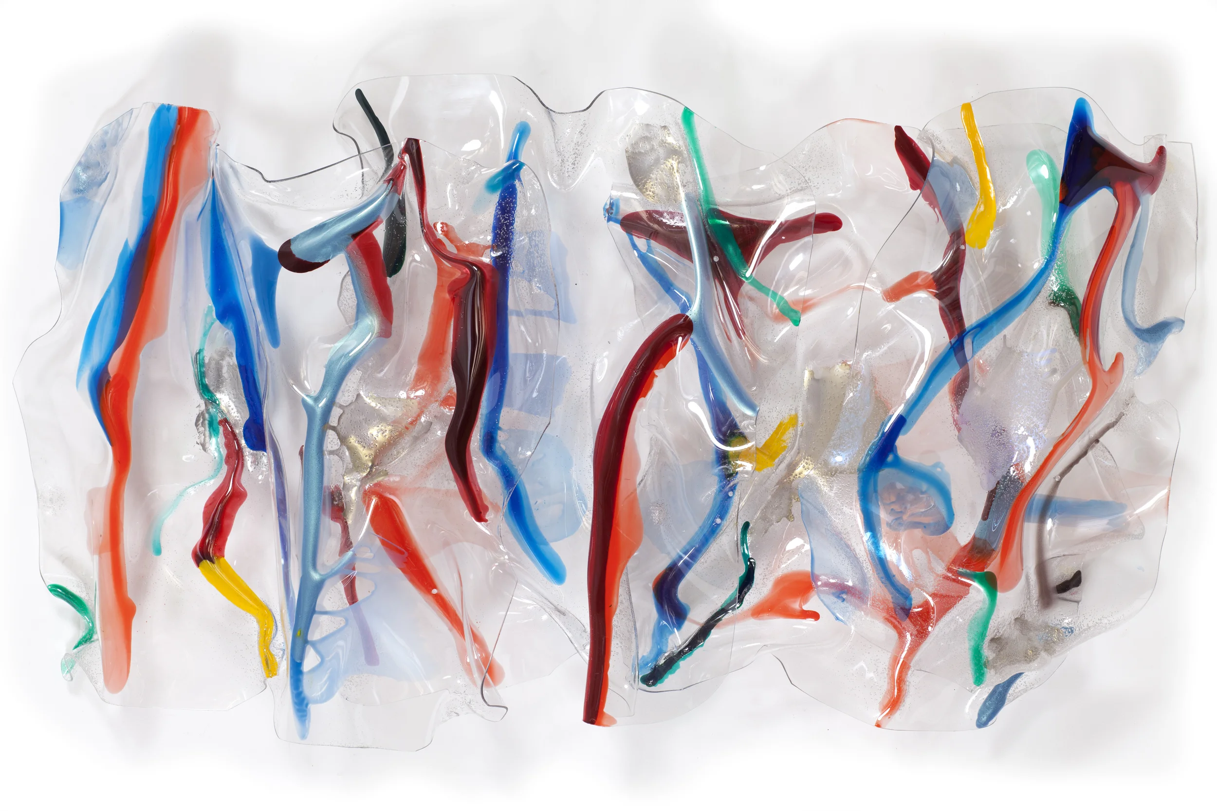 INTERWEAVE, 2011, A crylic on Lexan, 32" x 60" x 11"