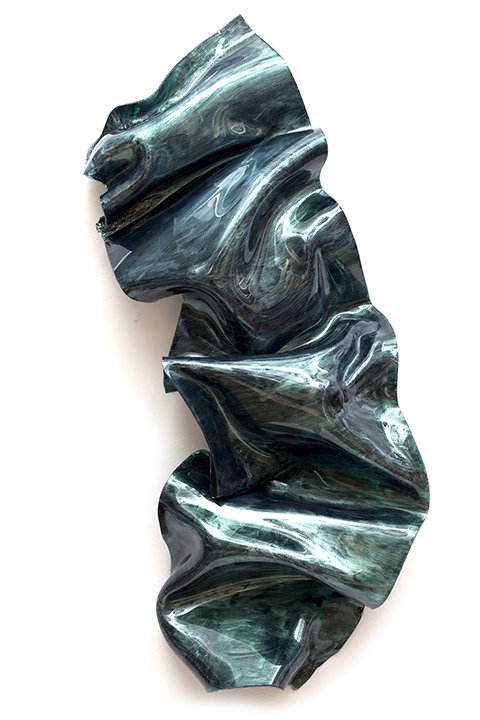 GREEN VENUS, 2011, a crylic on Lexan, 33" x 14" x 5"
