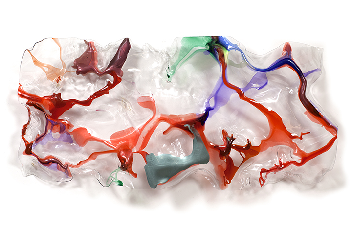 FLUX, 2007, A crylic on Lexan, 36" x 74" x 7"