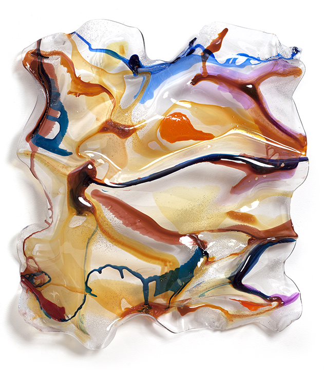 GERMINATION, 2014, Acrylic on Lexan, 32" x 27" x 5.5"