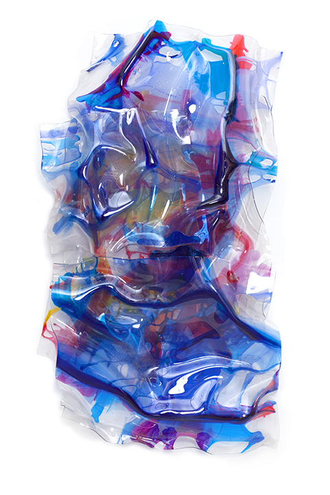 DECEMBER TWILIGHT, 2013, Acrylic on Lexan, 60" x 32" x 8"