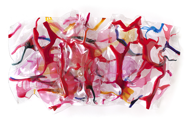 RED HOT CHERRY, 2012, Acrylic on Lexan, 34" x 63" x 10"