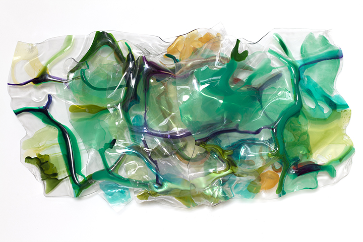 VERDANT OUTLOOK, 2012, Acrylic on Lexan, 32' x62" x 10"