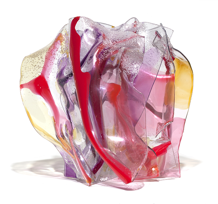 BELL JAR, 2013, Acrylic on Lexan, 14" x 14" x 13"