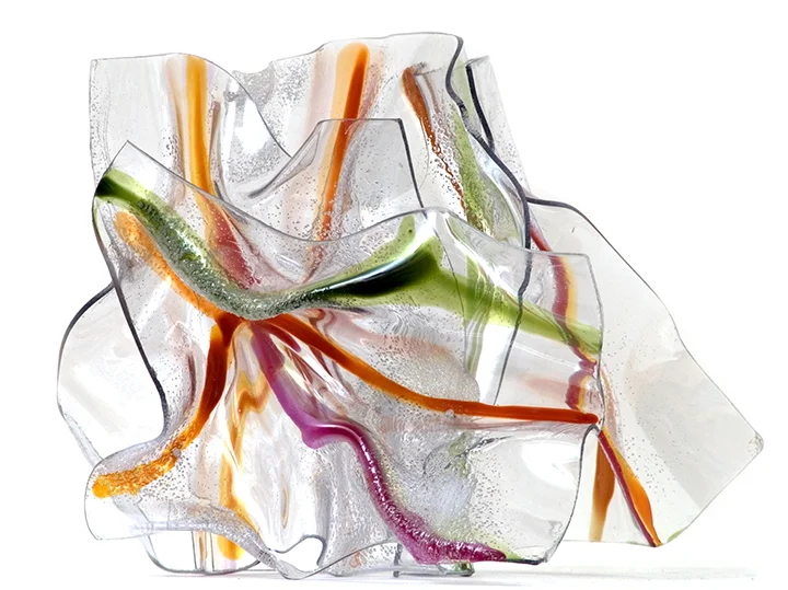 STORKS, 2009, Acrylic on Lexan, 12" x 12" x12"