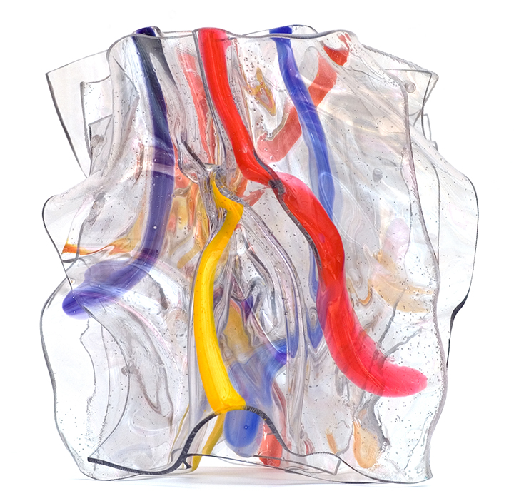 DV 13, 2009, Acrylic on Lexan,  10" X 8" X 10"