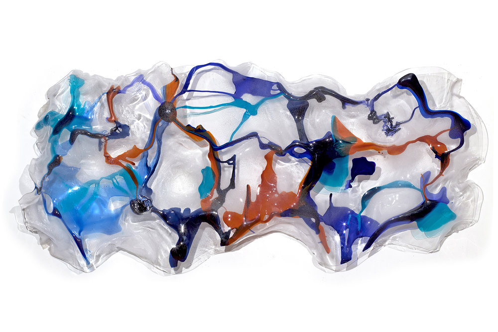 Mishima, 2015, Acrylic on Lexan, 34.5” x 75” x 8”