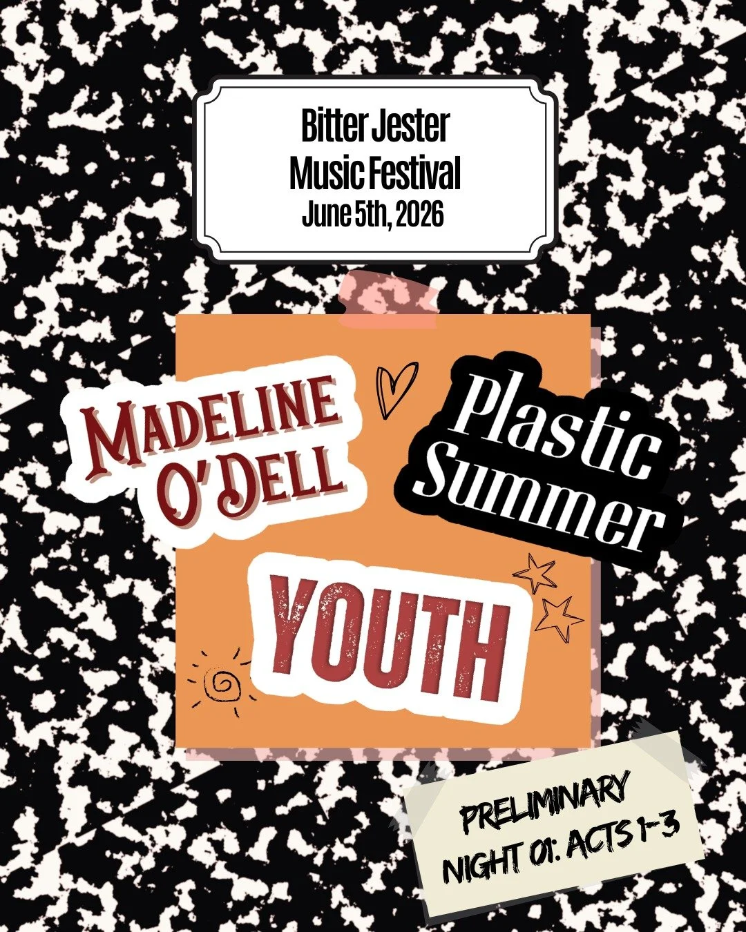 We&rsquo;re thrilled to be kicking off the 20th season of the Bitter Jester Music Festival with Guest Artist, Madeline O&rsquo;Dell, followed by bands Youth and Plastic Summer! 

💜 @madelineodellmusic is a singer-songwriter from the Chicago area who
