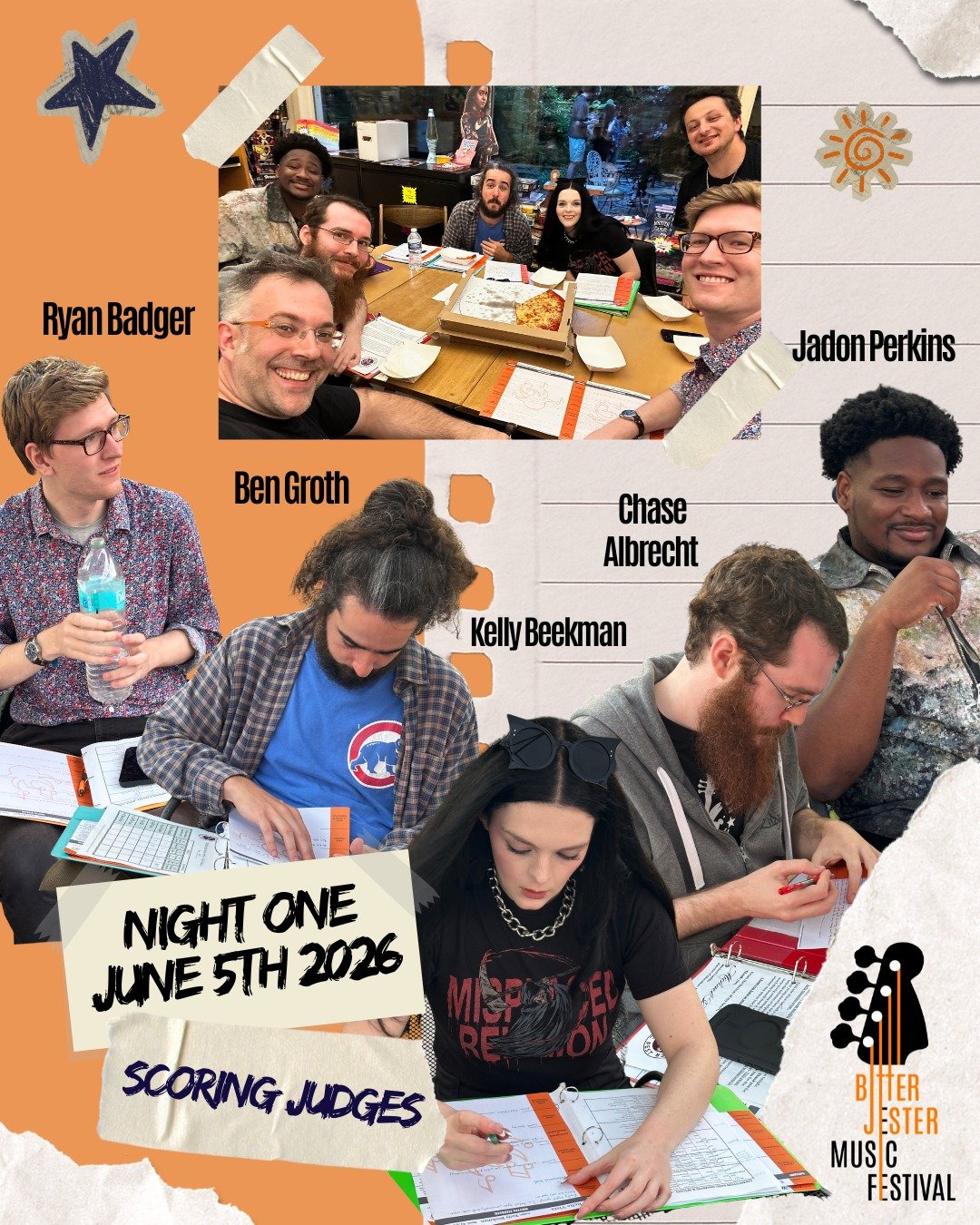 Meet our Night One Judges! We are so grateful for their expertise, feedback for these upcoming artists, and their time. Our judges have been diligently watching each competitor of the night and will decide TONIGHT who of the 6 bands will continue to 