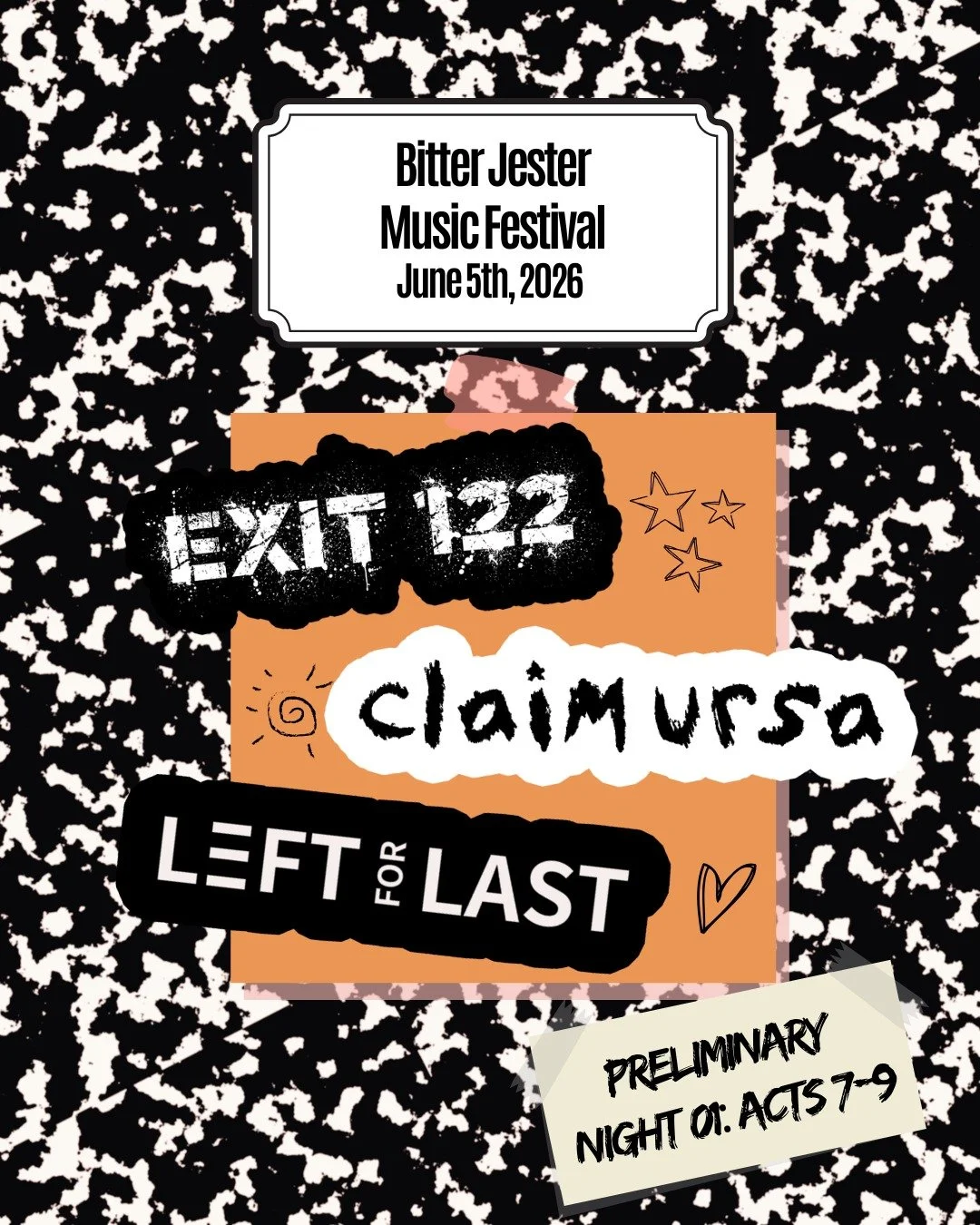 Rounding out the first night of Competition acts are bands Exit 122, Left for Last, and Claim Ursa!

💜 Formed by four high school friends, @exit122_band combines elements of pop-punk and post-hardcore to create a unique sound built on driving rhythm
